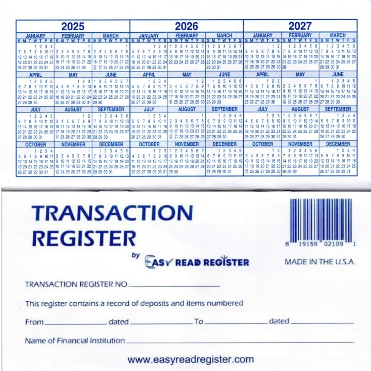 12 PCS Check registers for Personal Checkbook, Upgrade Checkbook Register and tr