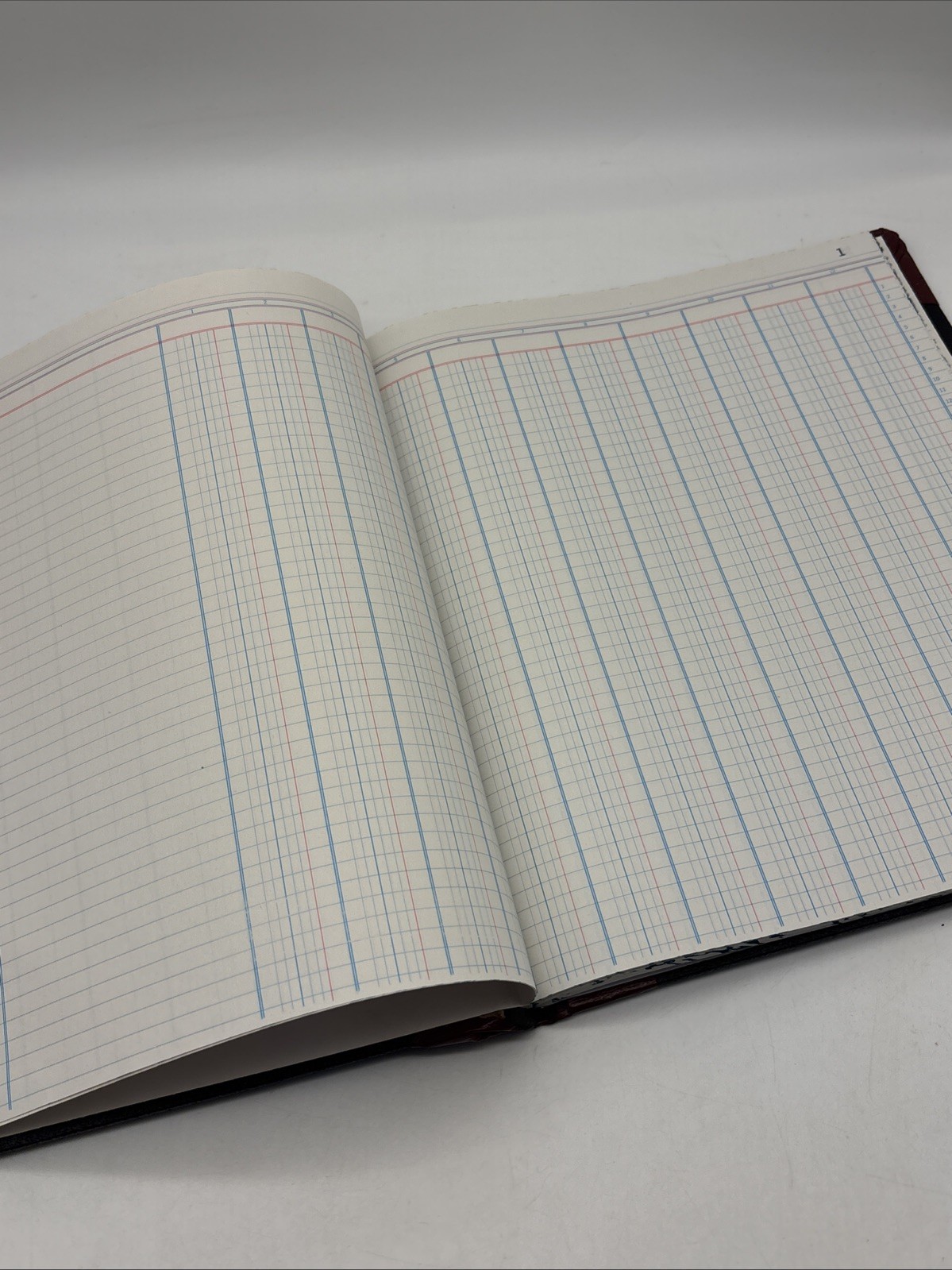 VTG Boorum Columnar Accounting Book 12 Column Black Cover 80 Pages 1602 1/2