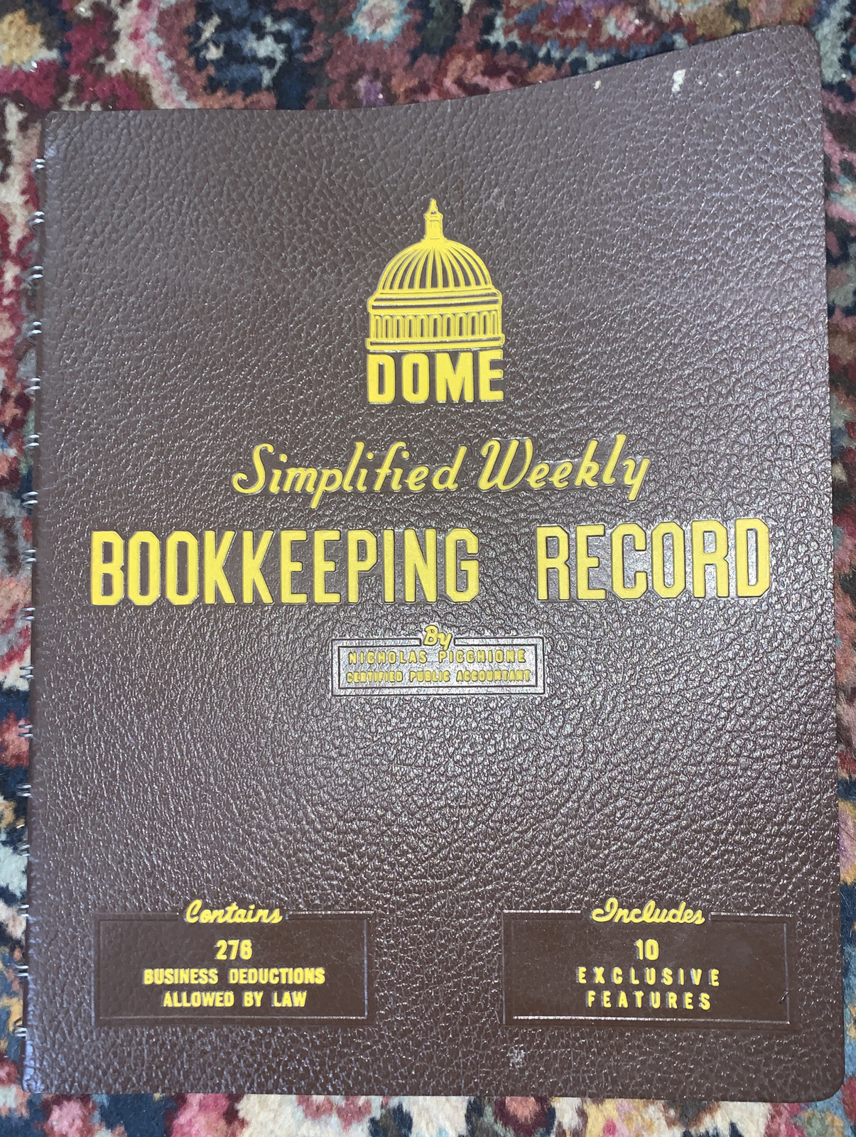Vintage Dome Simplified Weekly Bookkeeping Record No 600 Unused Ledger