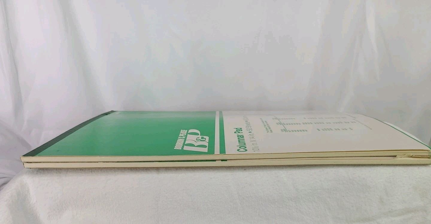 LOT 2 Boorum & Pease 8908A Columnar Pad 8 Columns 50 Sheets Bond Paper 10.5×14