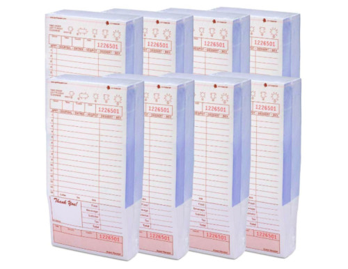 2000 Pack 2 Part Tan White Carbonless Guest Check Bottom Receipt Pad Restaurant