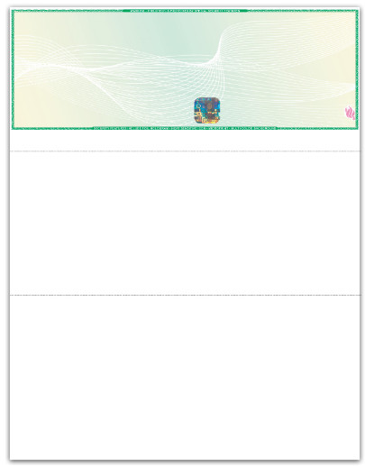 Blank Check Paper, Premium High-Security with Hologram & 22 Security Features