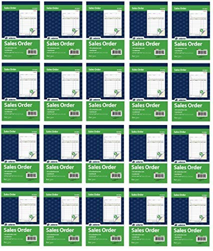 Carbonless Sales Order Book, 2-Part, White/Canary, 50 Sets, 5.5 x 8.5 Inches
