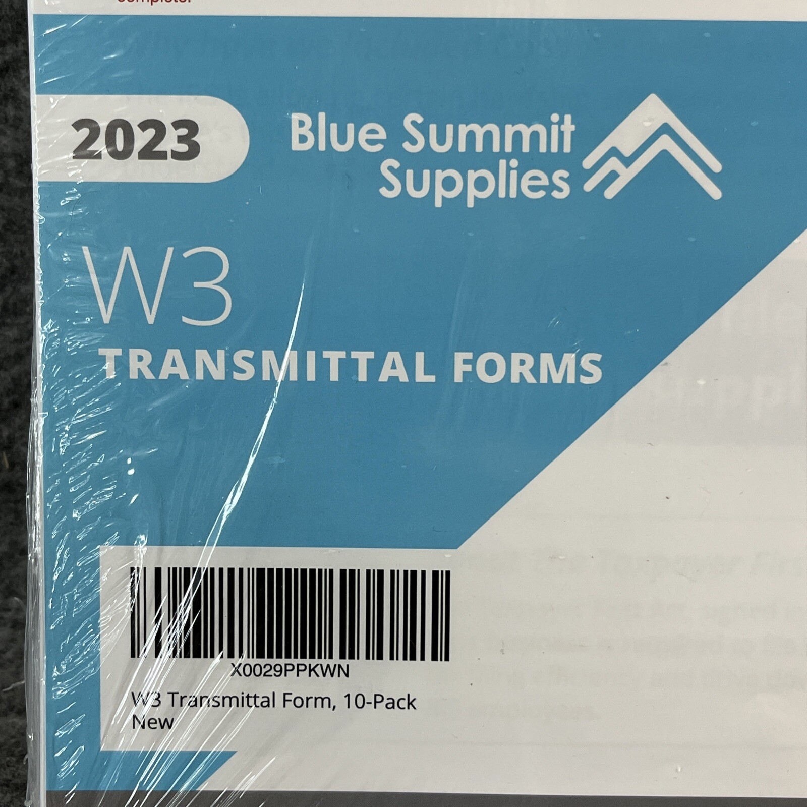10-pack — 2023 W3 Transmittal Forms ONLY IRS Taxes Blue Summit Supplies NEW