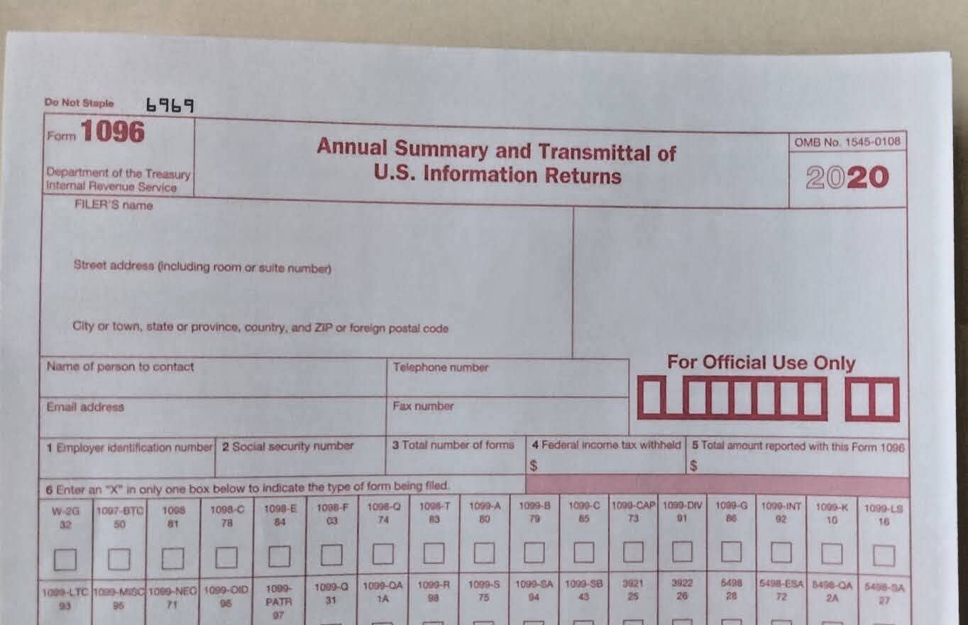 5 SHEETS 1099-OID IRS Original Issue Discount & 1096 Transmittal Forms