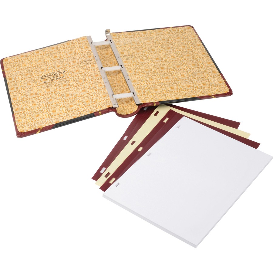 Acco WLJ39715 Minute Book Binder 500 Sheets 11×8.5 Red/Black