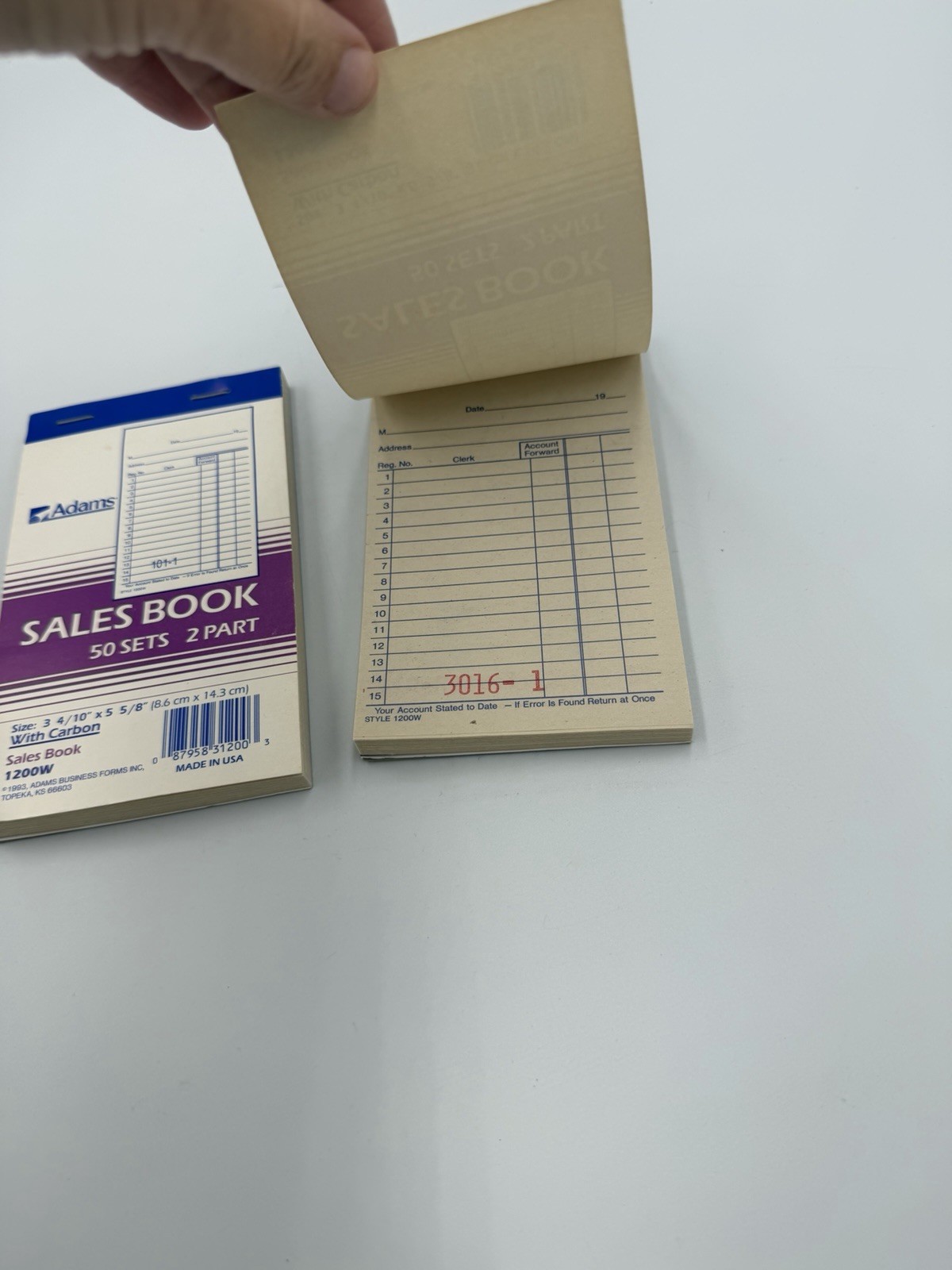 Adams Sales Book 1200W 2-Part w/ Carbon, 50 Sets Each New Bundle Of 2 Booklets