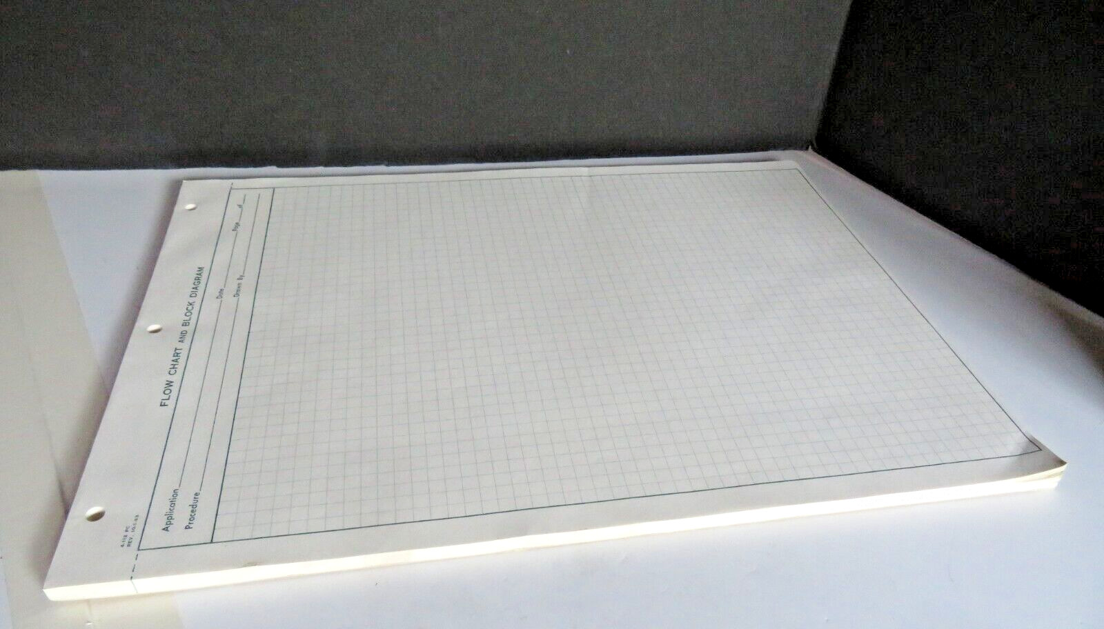 1963 VINTAGE Flow Chart & Block *VIDEO* Diagram Graph Paper Pad of 75 #4-112 PC