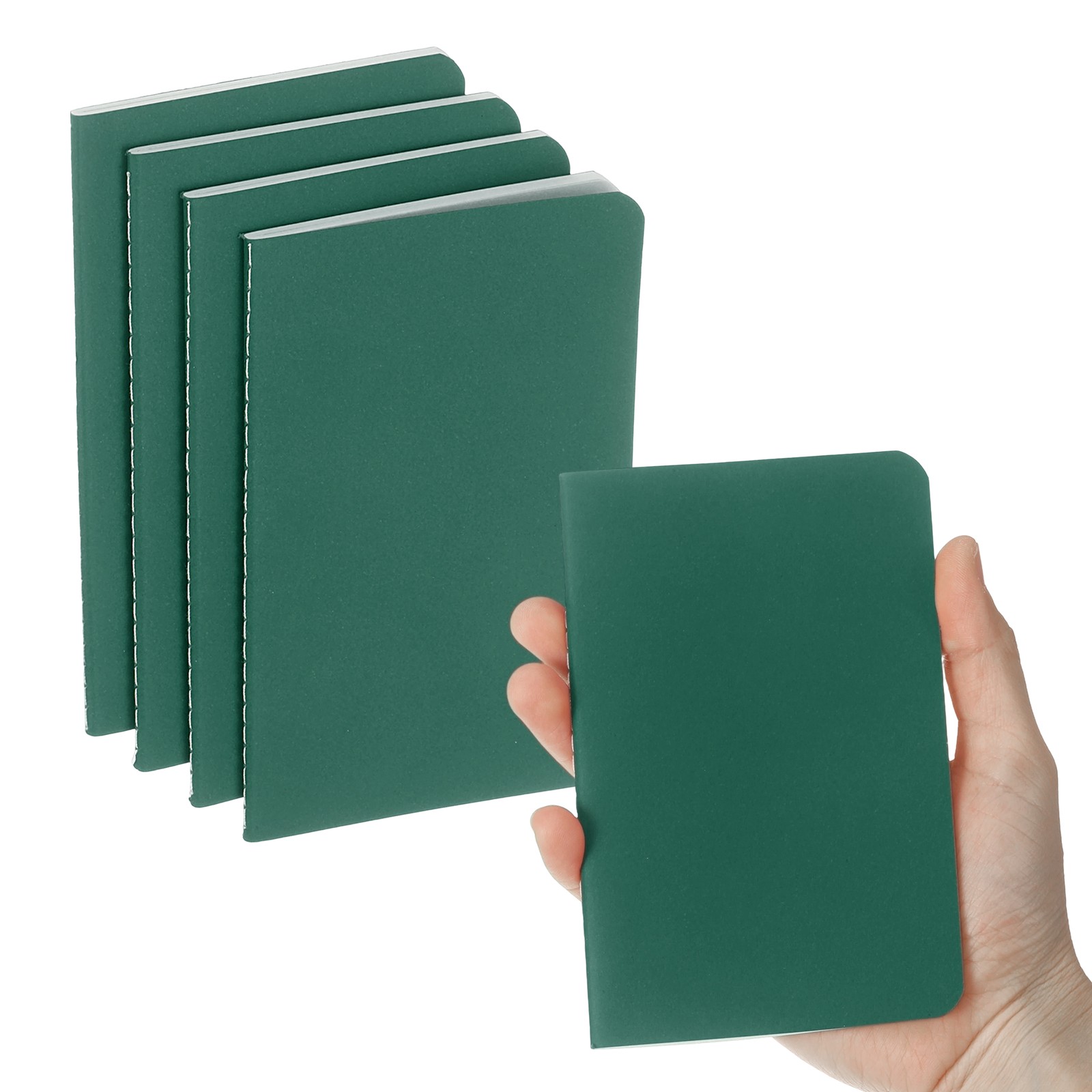 6 Pack A6 Notebook, A6 Journal Mini Notebook Pocket Kraft,Cyan Green