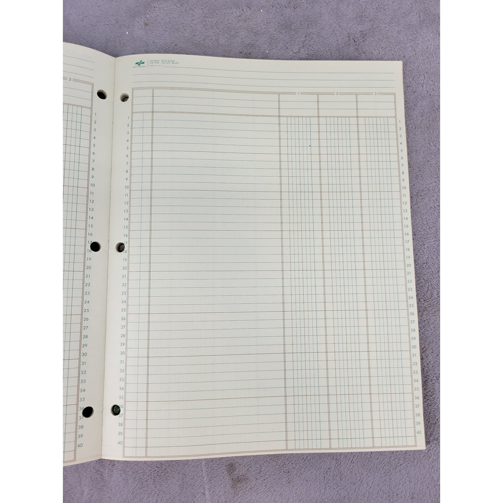 National 45-603 Eye-Ease Analysis Pad 3 Columns 11×8.5 50 Sheets Made in USA