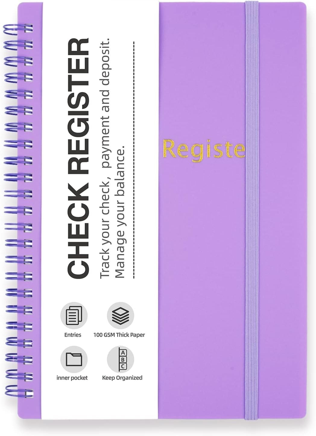 Check Registers for Personal Checkbook, Double Spiral Check Register Book, Bu…