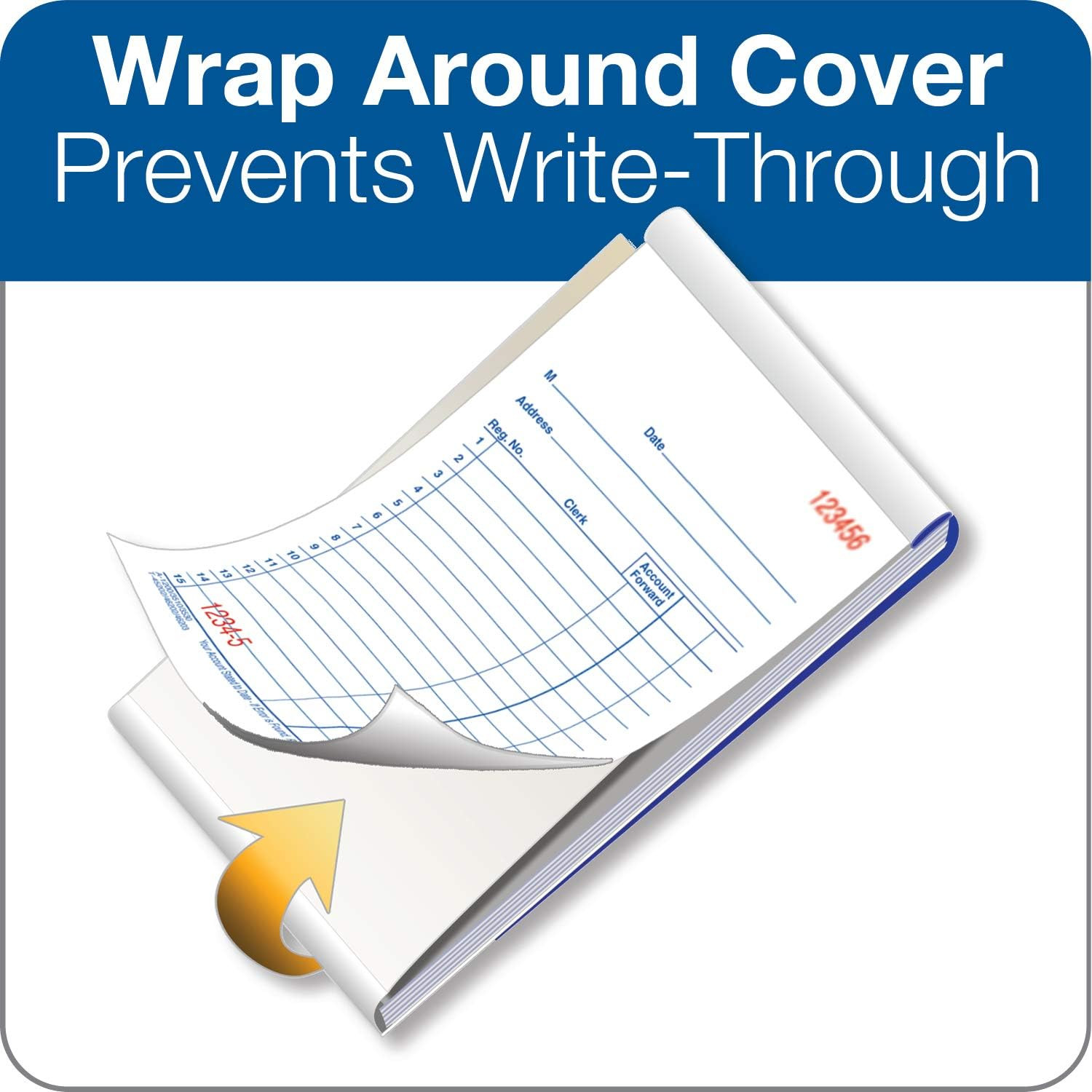 General Purpose Sales Book, 2-Part, Carbonless, White/Canary, 3-11/32 X 5-5/8 In