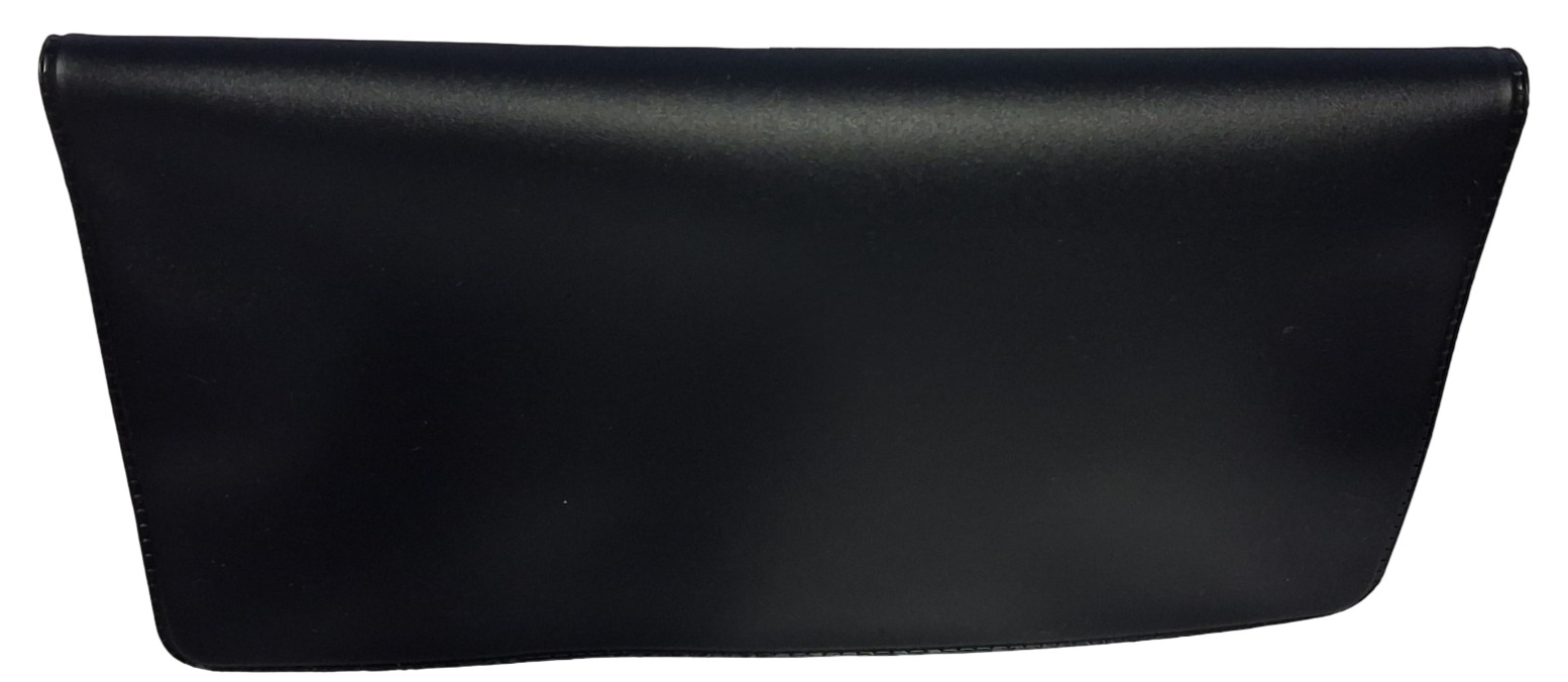 Black Vinyl Checkbook Cover Standard Top Stub 6- 1/4″ x 3-3/8″ New