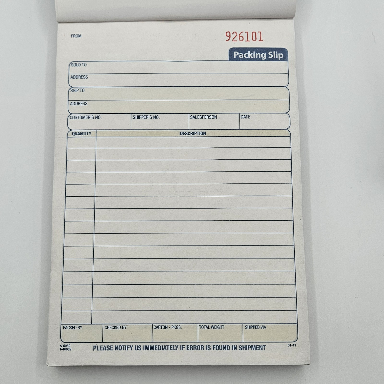 Lot of 2 Adams Packing Slip Books 3-Part Carbonless Forms 50 Sets Each