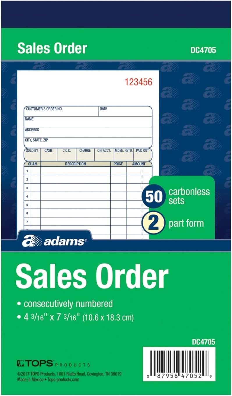Professional 2-Part Carbonless Sales Order Book – 50 Sets, Compact Size