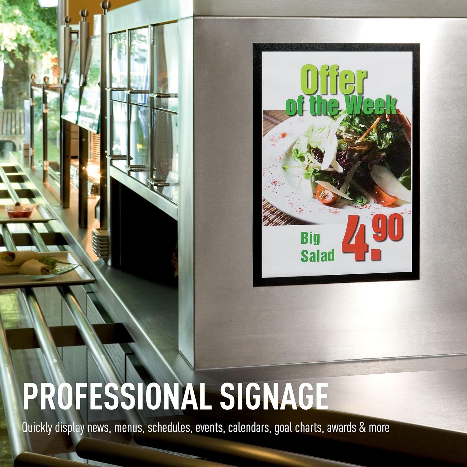 Durable DURAFRAME Sign Holder 11 x 17 Black Frame 2/Pack 476901