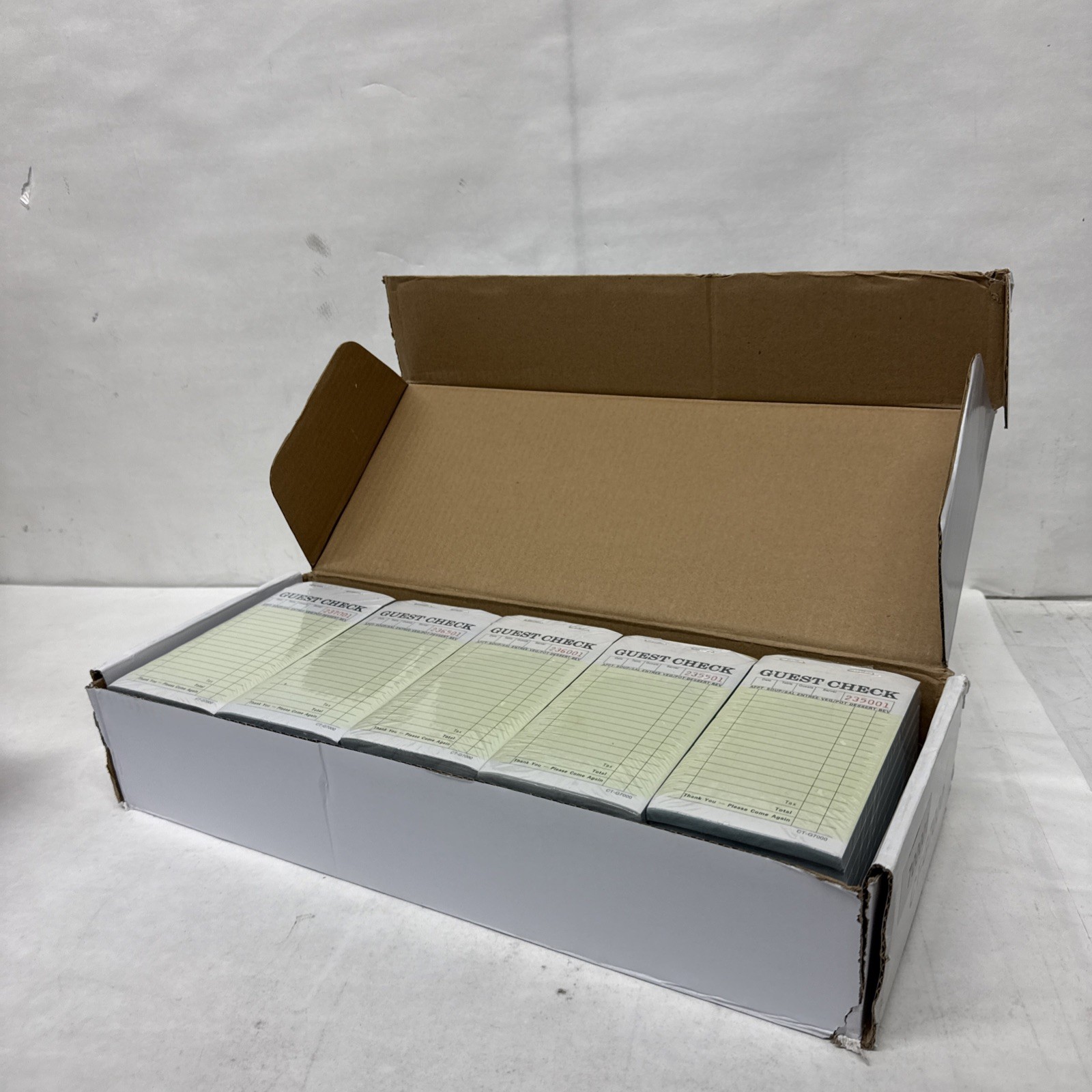 CT-G7000 Guest Checks – 3.5″ × 7″ Single Copy Cardboard – 2500 Count