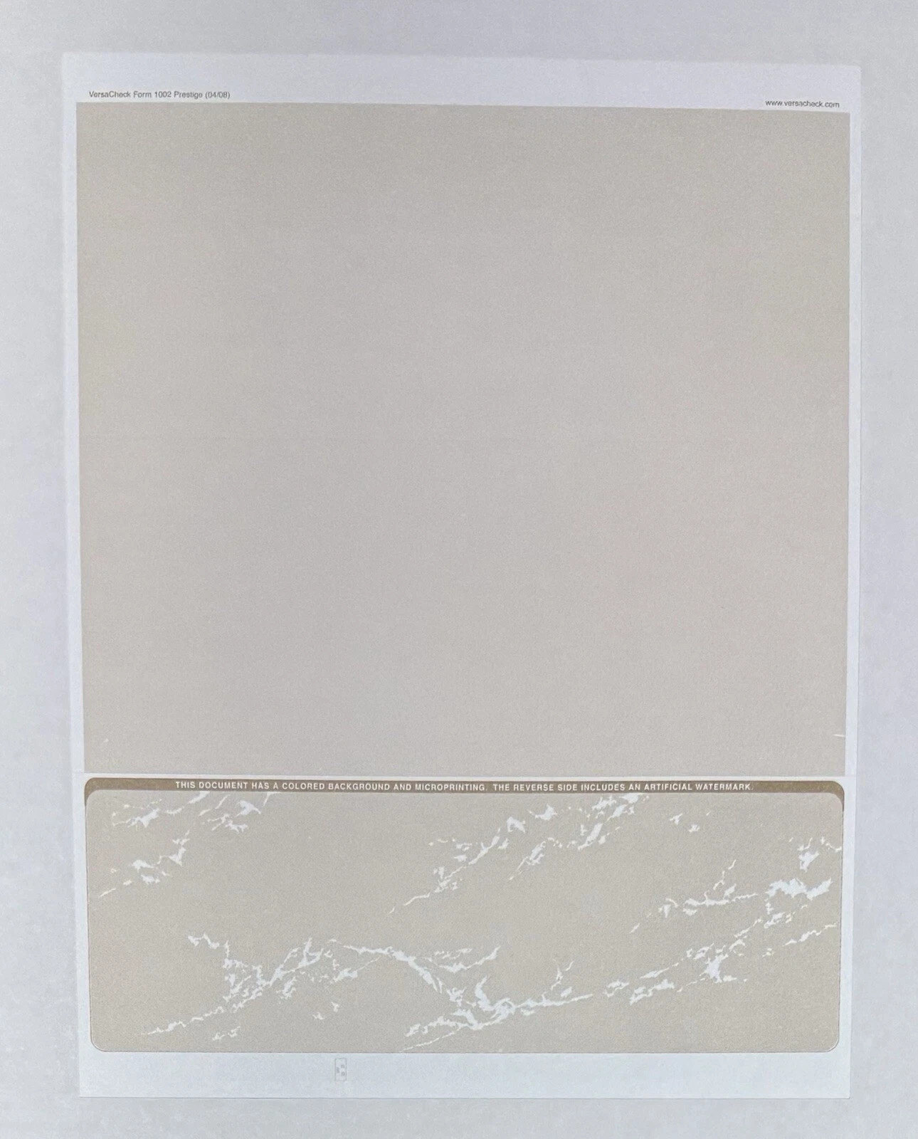 Versacheck Tan Prestige Security Business Check Blank Refills #1000 [250 Checks]