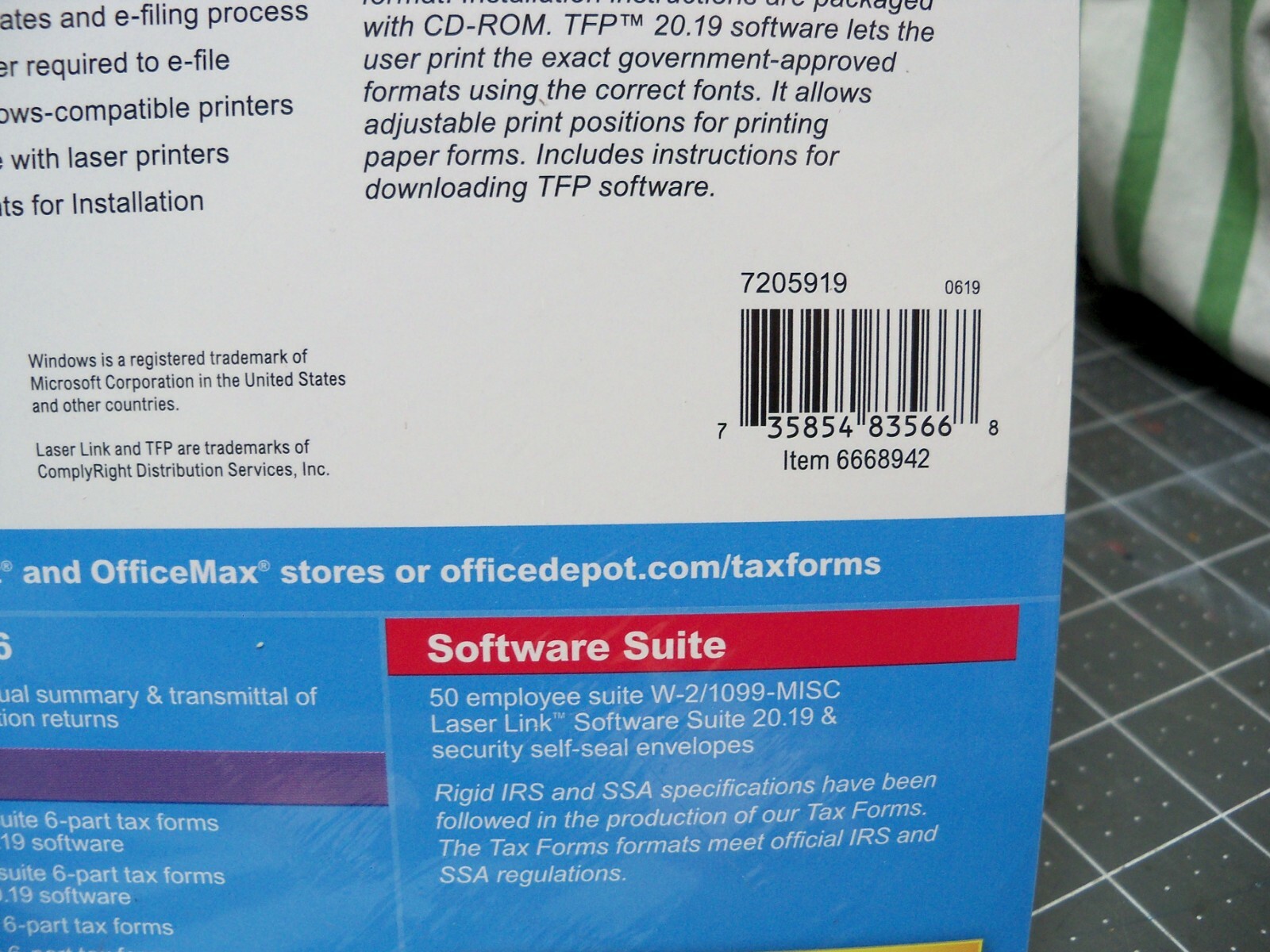 Office Depot 1099-MISC Tax Forms Software 2019 4-Part 50 pk Staples USA