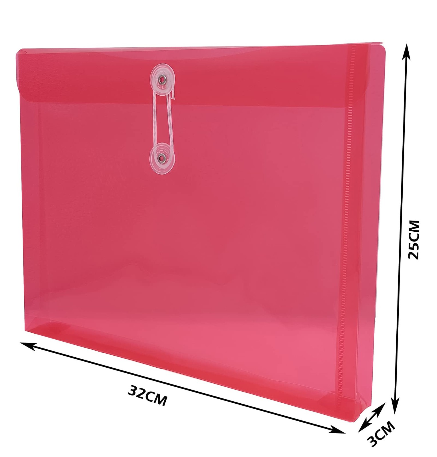 Letter A4 Size Poly String Envelope with Expandable Multicolor-10pack