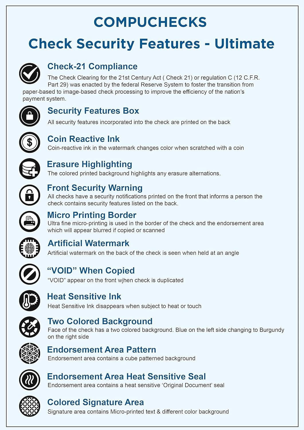 Compuchecks 50 High Security Blank Check Stock Paper, Checks on Top | QuickBooks