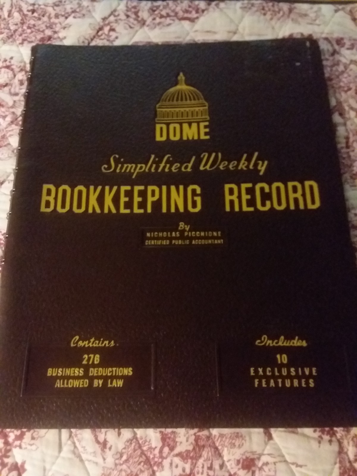 Vintage 1973 Dome Simplified Weekly Bookkeeping Record BOOK – Unused Ledger Book