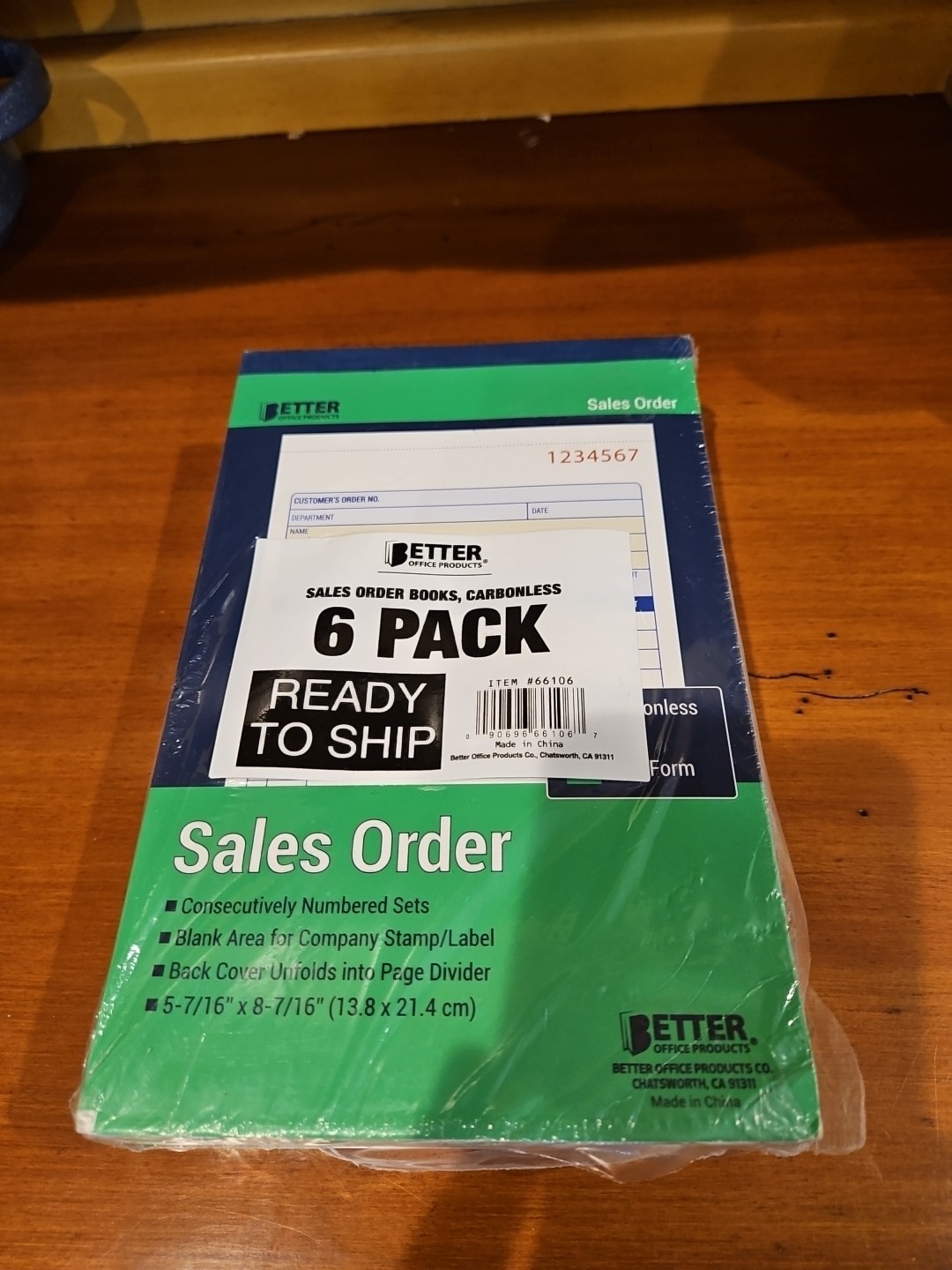 Better Office Products Large Sales Order Books, 6 Pack, 2-Part Carbonless (Wh…