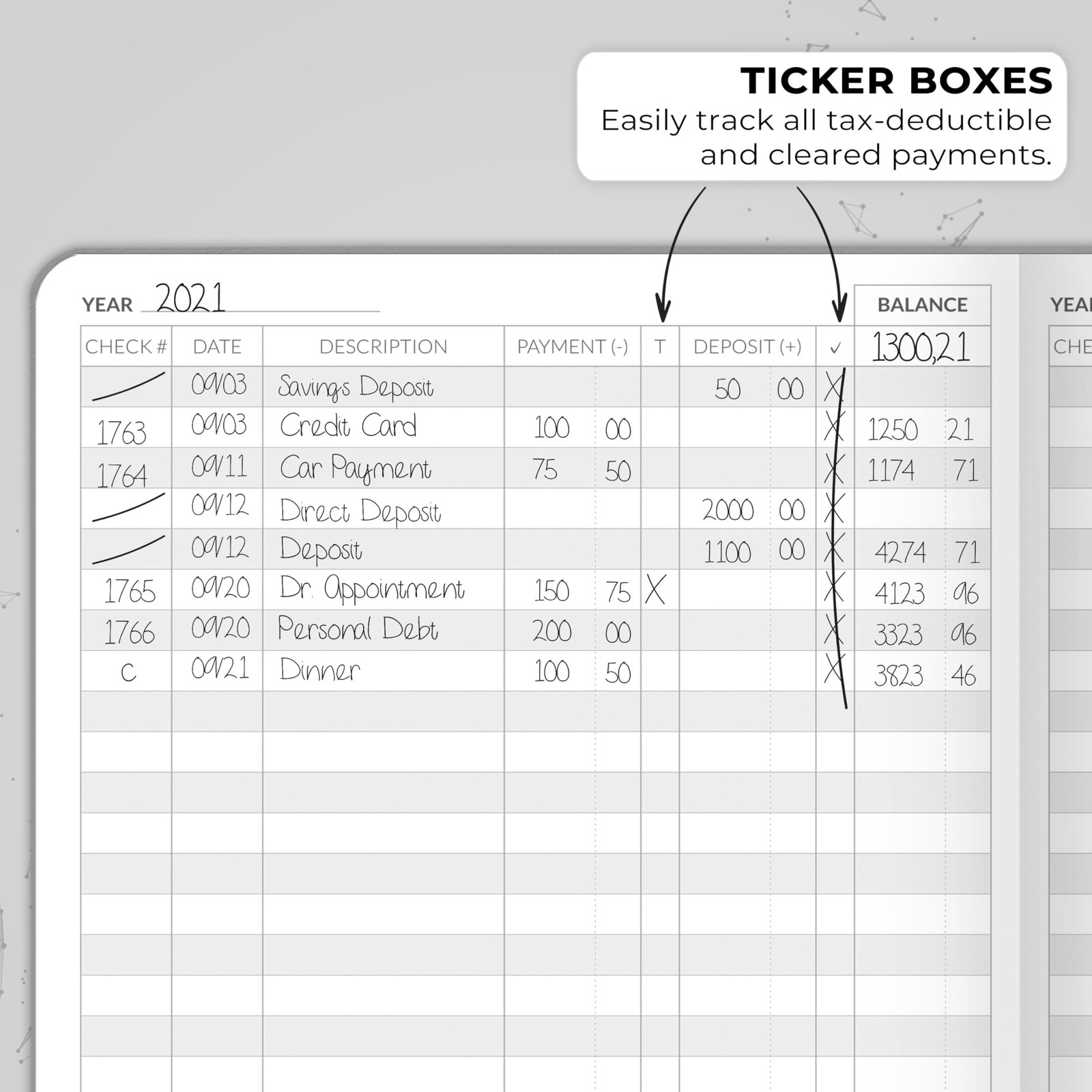 Skyline Check Register – Accounting Ledger Log Book for Income & Expenses – T…