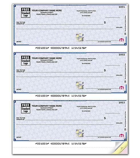 QuickBooks 3-UP High Security Laser Checks by Deluxe-Nebs / SDLA104 or SDLA105
