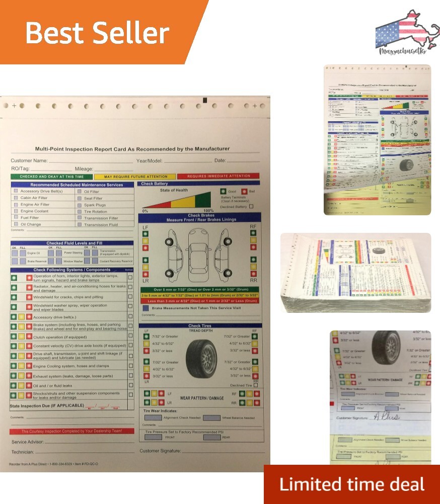 Multi-Point Inspection Form – 2 Part NCR, White-Yellow Paper, 8.5″ x 11″ – 25…