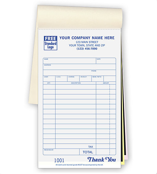 500 Medium Classic Sales Forms in Books / Nebs Deluxe #2501 / 2 Part