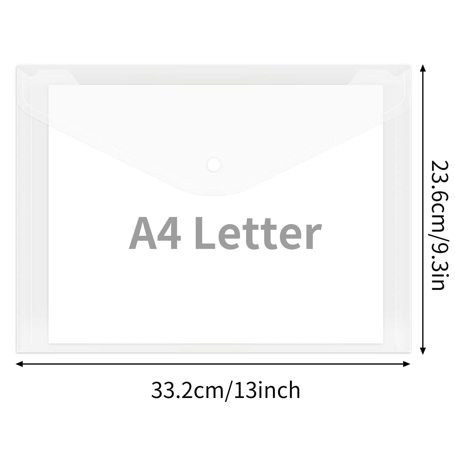 EOOUT 30pcs Plastic Envelopes, Clear Reusable Poly Envelope Waterproof