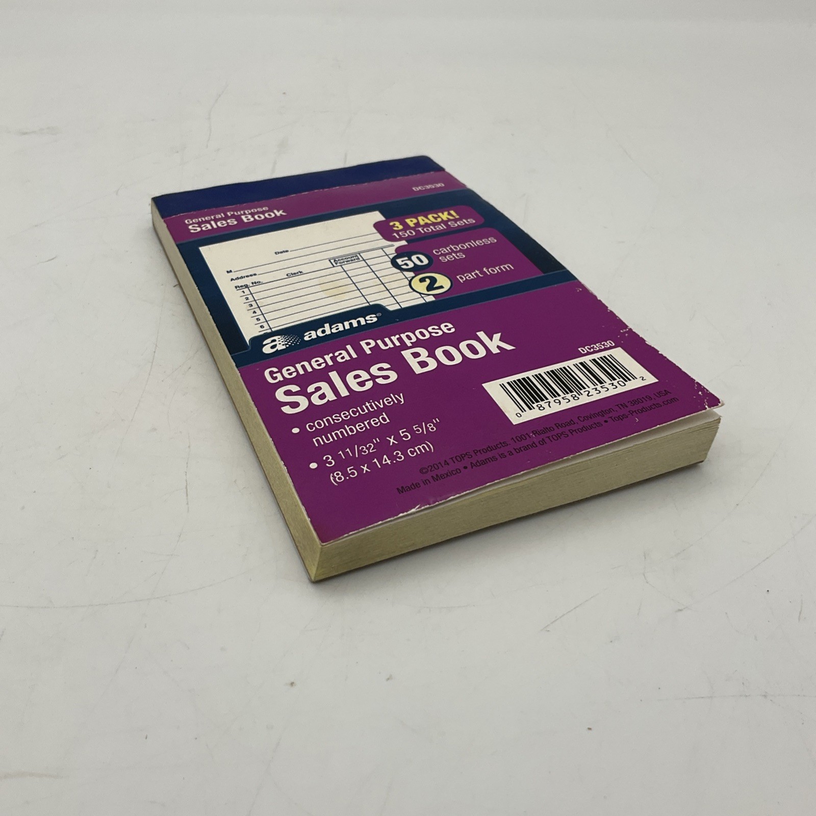 ADAMS General Purpose Sales Book with carbon 50 sets 3 11/32″ X 5 5/8″ not used