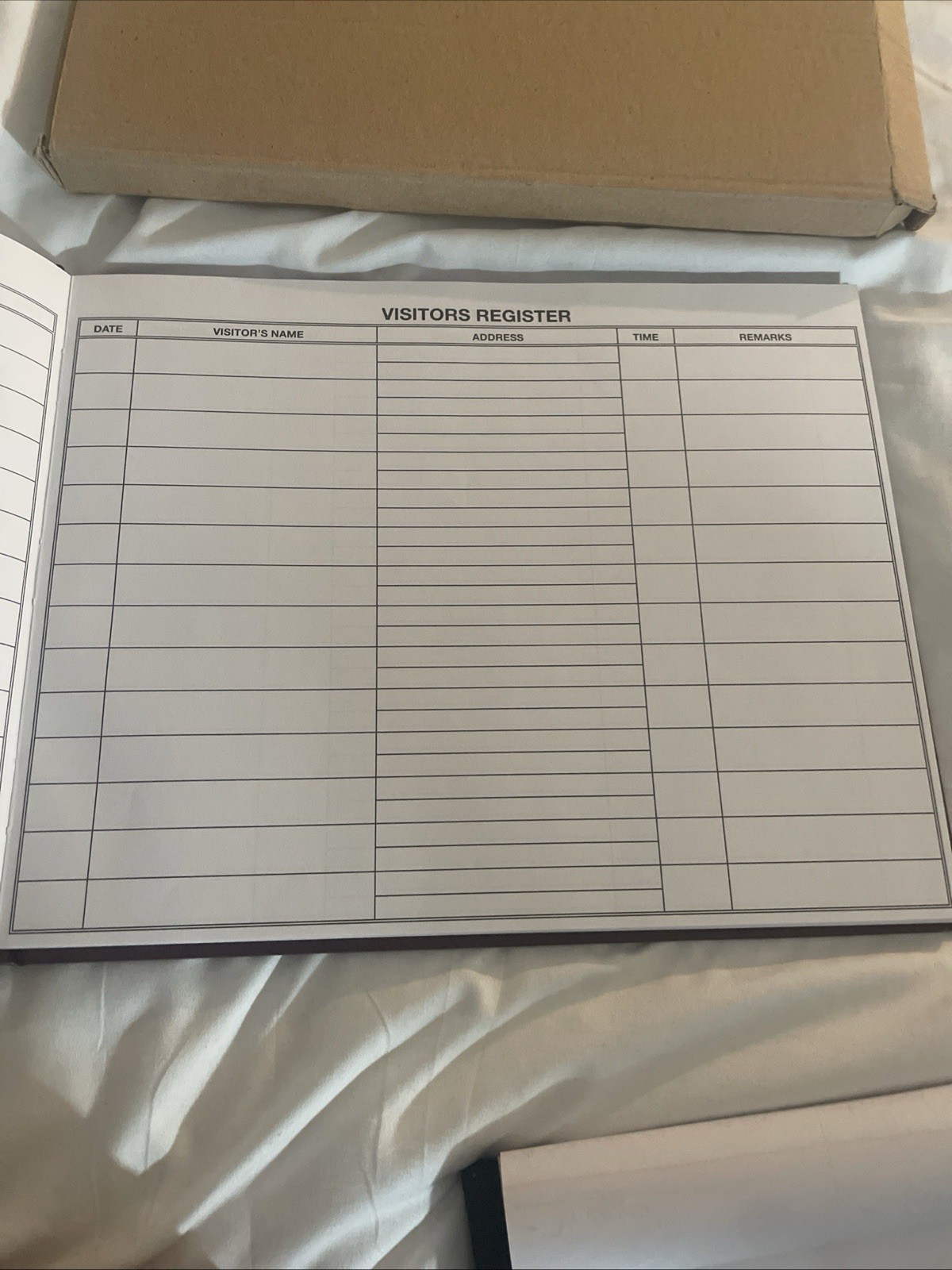 Visitors Register 112 Pages NWT 10 1/2 x 8 1/2 26.7 x 21.6 Cm Burgundy Color