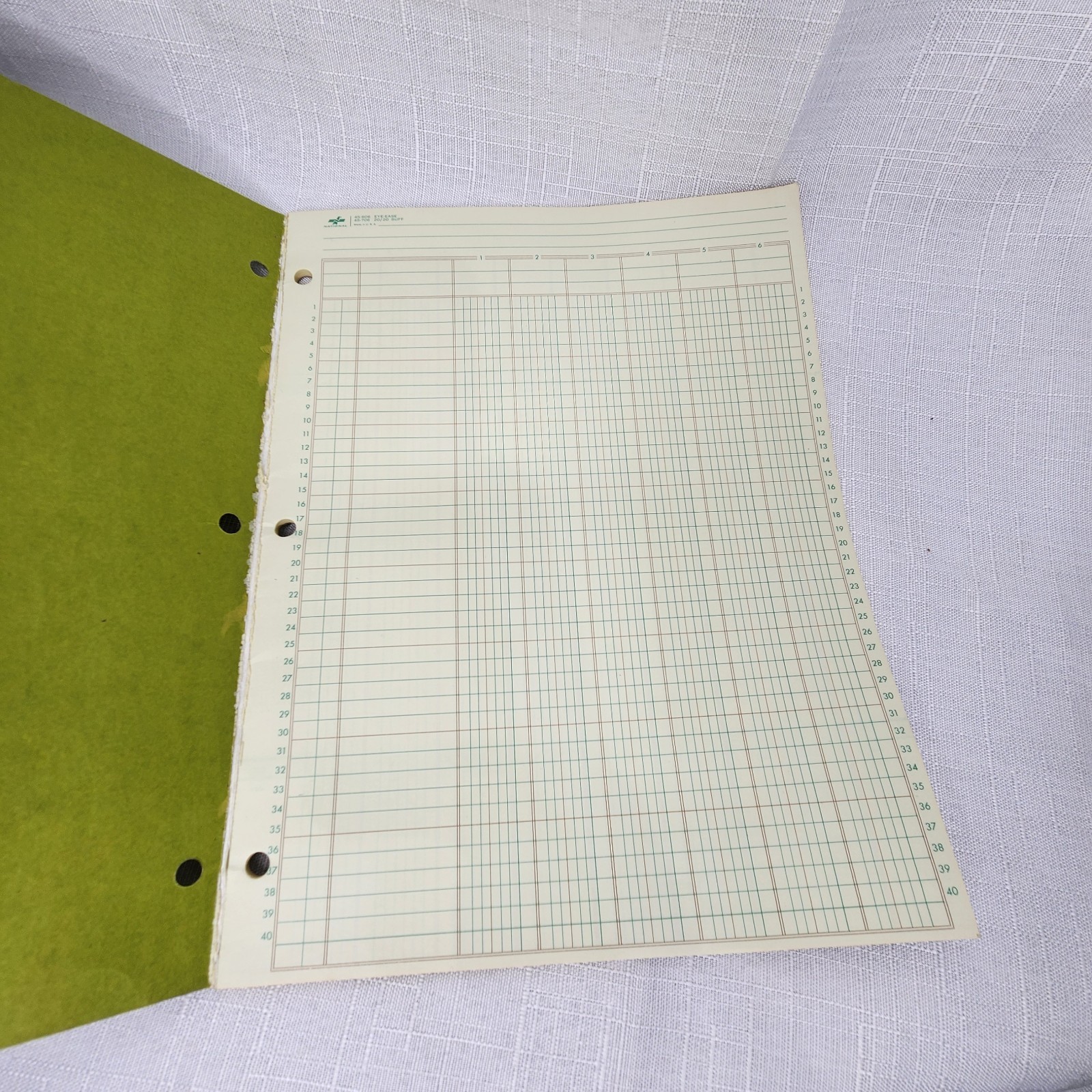 National 6 Columns Analysis Pad 45-606 Eye-Ease 29 Sheets Left 11×8.5
