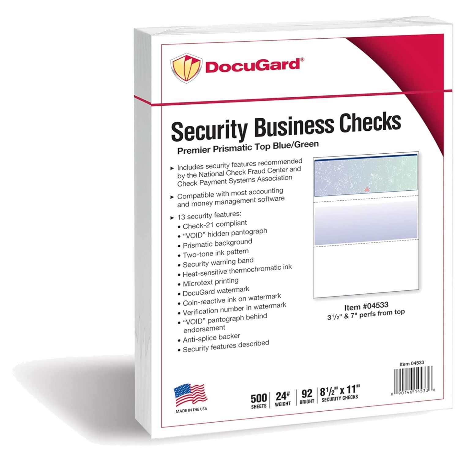 Premier Prismatic Top Business Checks – 13 Security Features