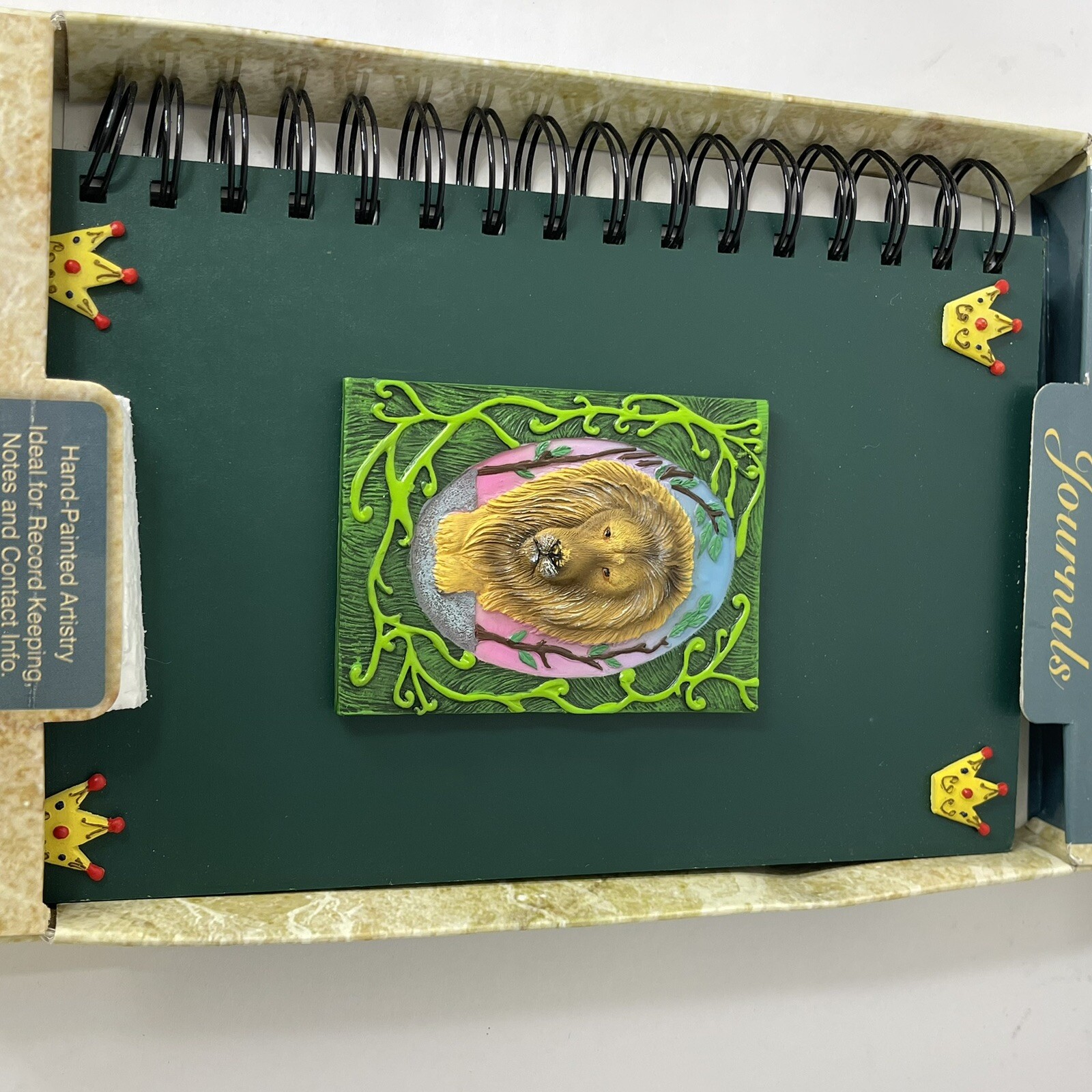 Set Of 2 Extra Special Hand Painted Spiral Journals Gorilla And Lion