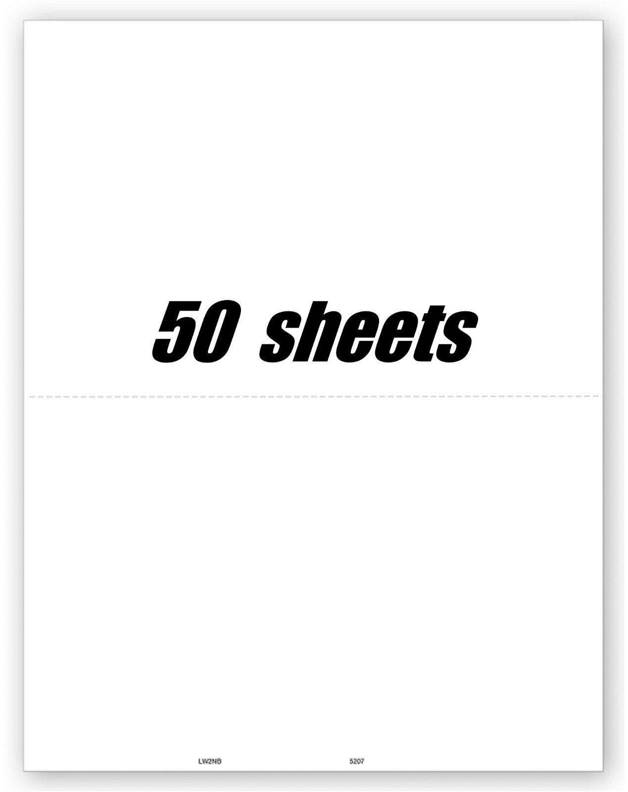 2023 Blank Tax Forms:: 2-up W-2 or 1099 without backer, 50 sheets #TF5207 LW2NB