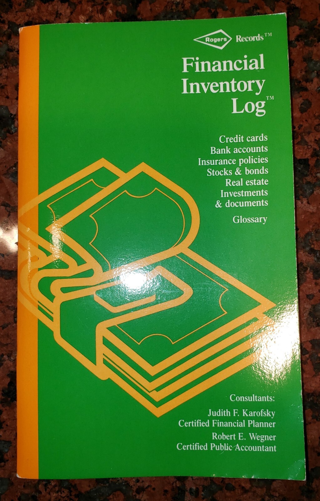 Rogers Financial Inventory Log Book VINTAGE NOS