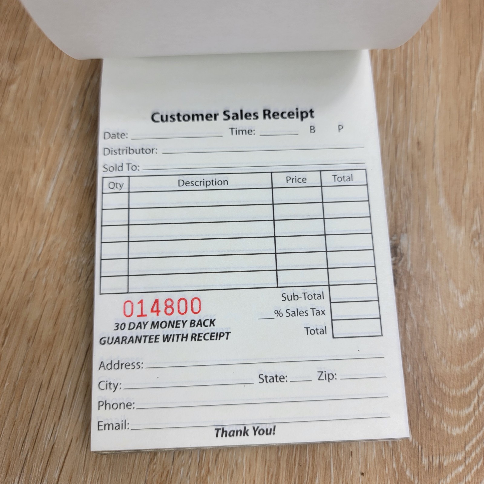 Pocket Invoice Sales Order Receipt Book Carbonless 2 Part 3 4/10″ x 5 5/8″ QTY3