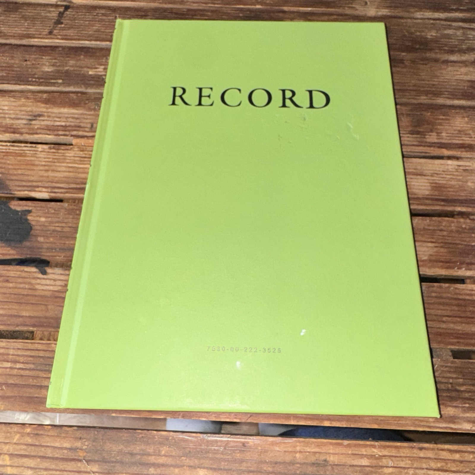 Federal Supply Service Record Book Hardcover Lined Green