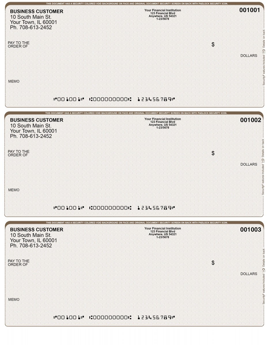 Business Checks / 3 Per Page / QuickBooks / Custom Printed / Logo