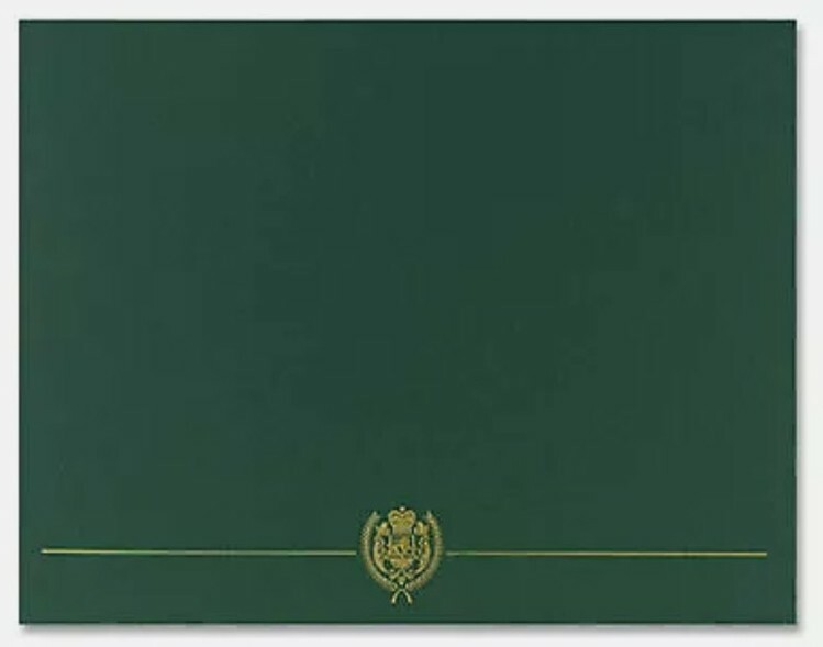 Lot of 25 – Great Papers Classic Crest Certificate Covers, 9.38 x 12, Plum Color