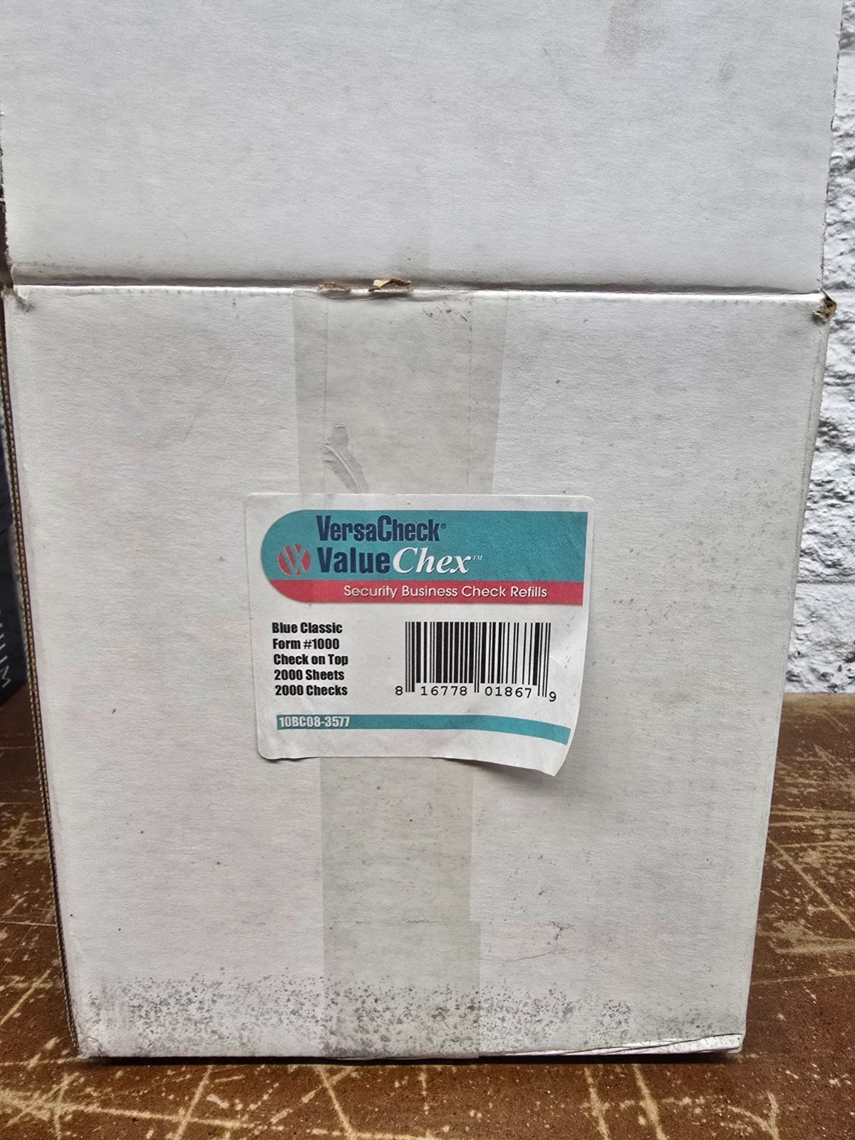 Valuechex Blank Check Paper – Form #1000 Business Voucher Check on Top – Blue –