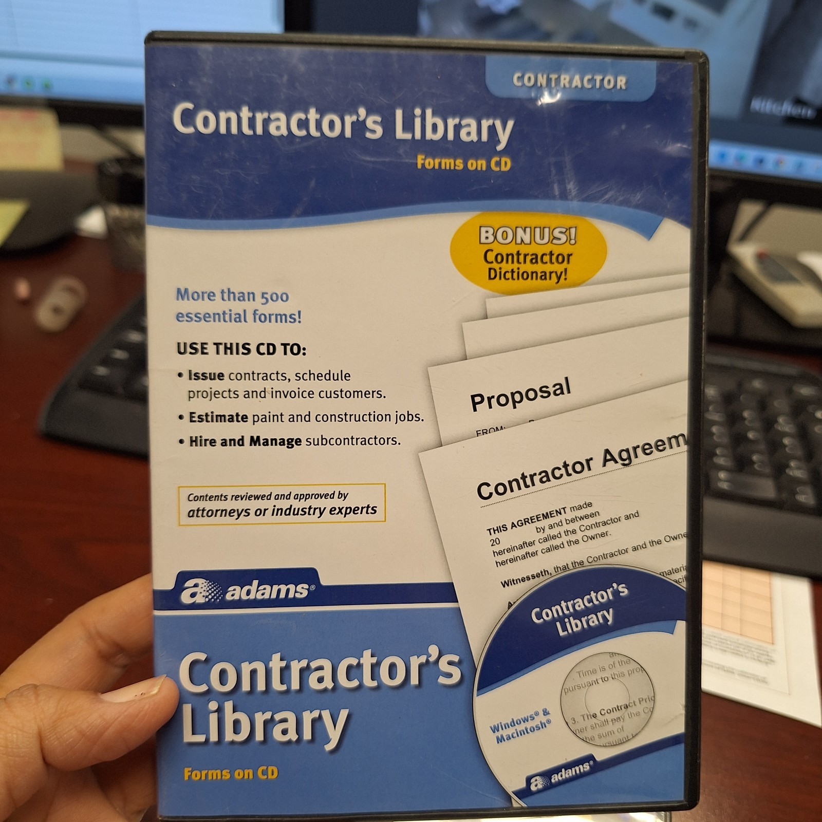 Adams Business Forms Software CD Lot Contractor Library Real Estate Forms Templa