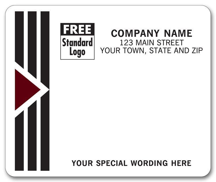 12692 Park Avenue Mailing Labels Laser w Black/Burgundy 4×3 1/3″QTY600