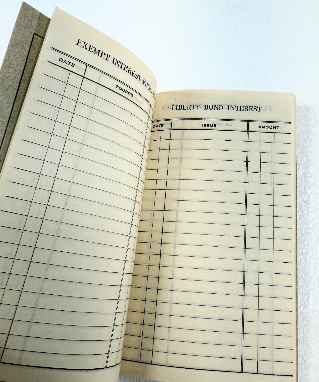 Title Guarantee & Trust Co. Income Tax Record unused ledger book vintage ad