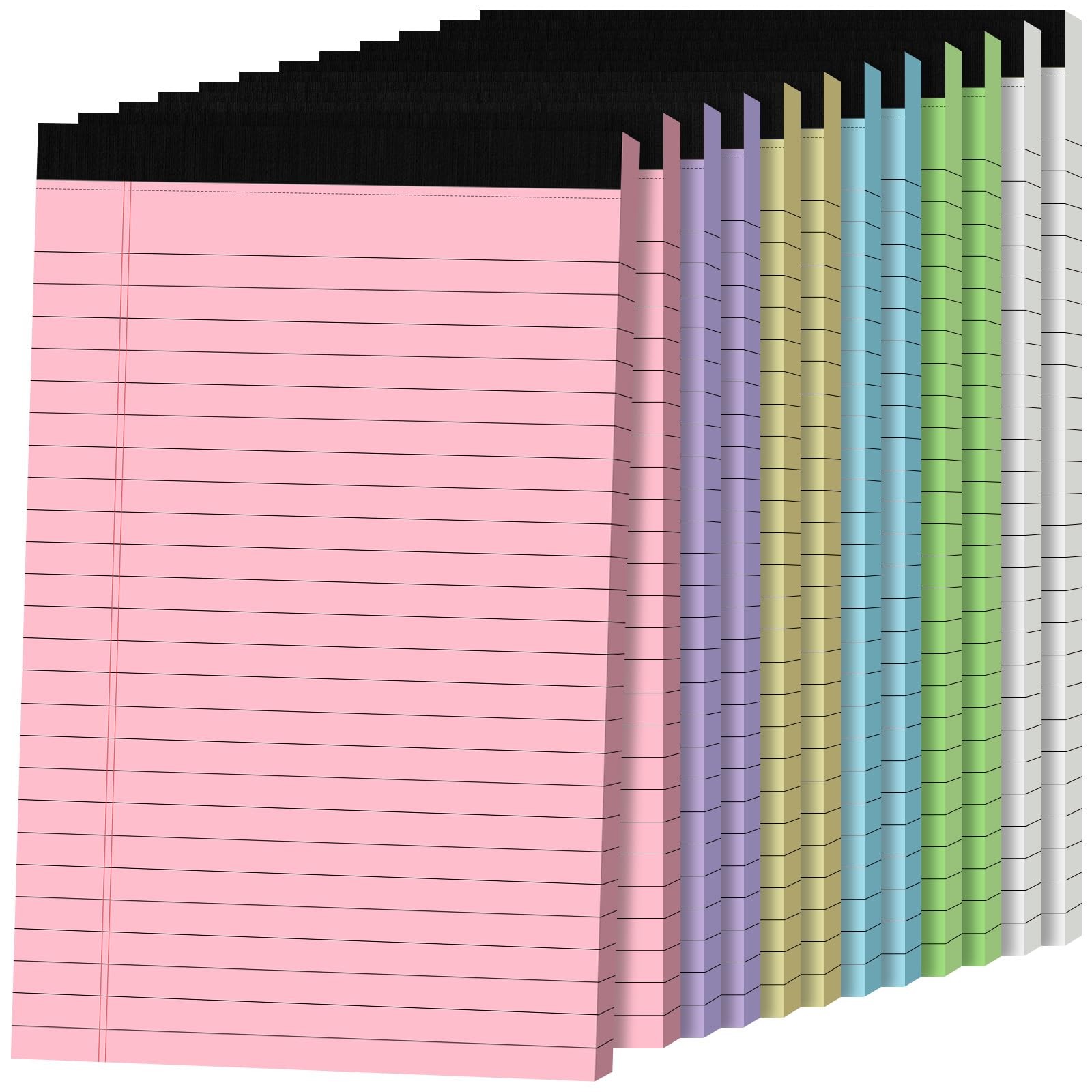 12pcs Small Note Pads, Colored Notepads 5×8 College Ruled Notebook, Writing P…