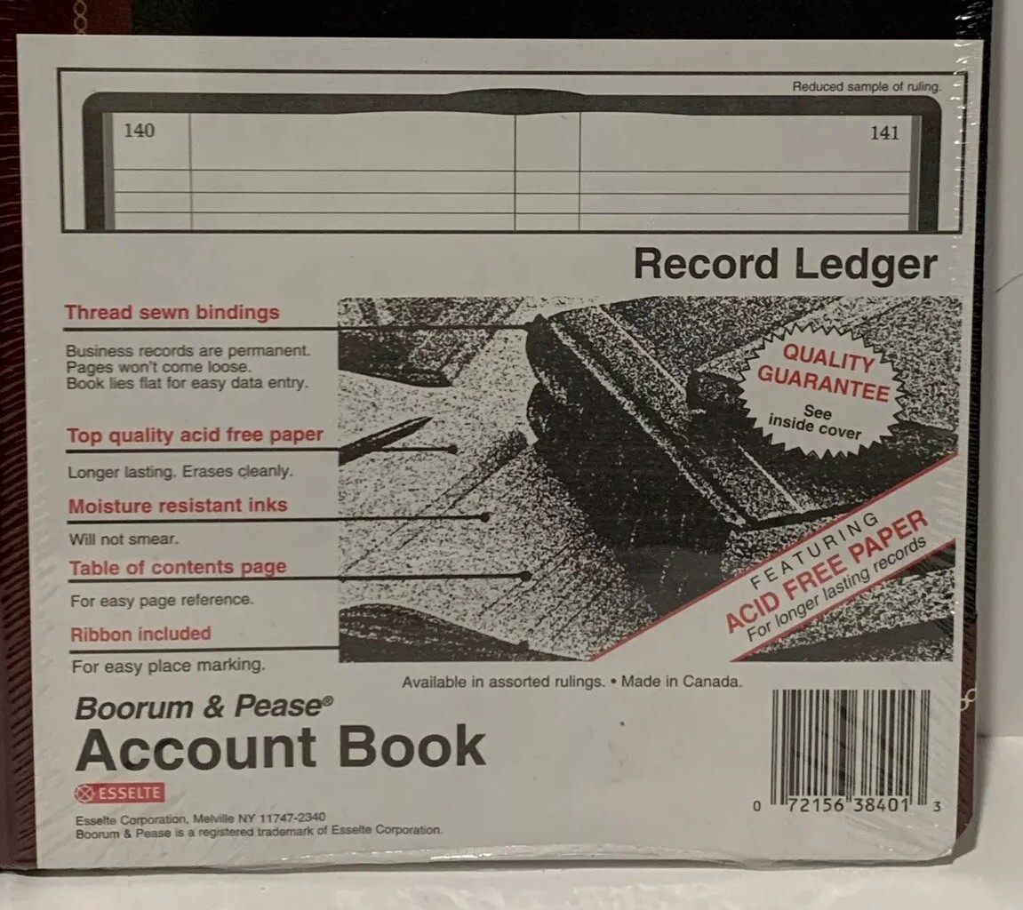 Boorum and Pease 38-150-R Account Book Record Ledger 9 5/8 x 7 5/8 NEW SEALED