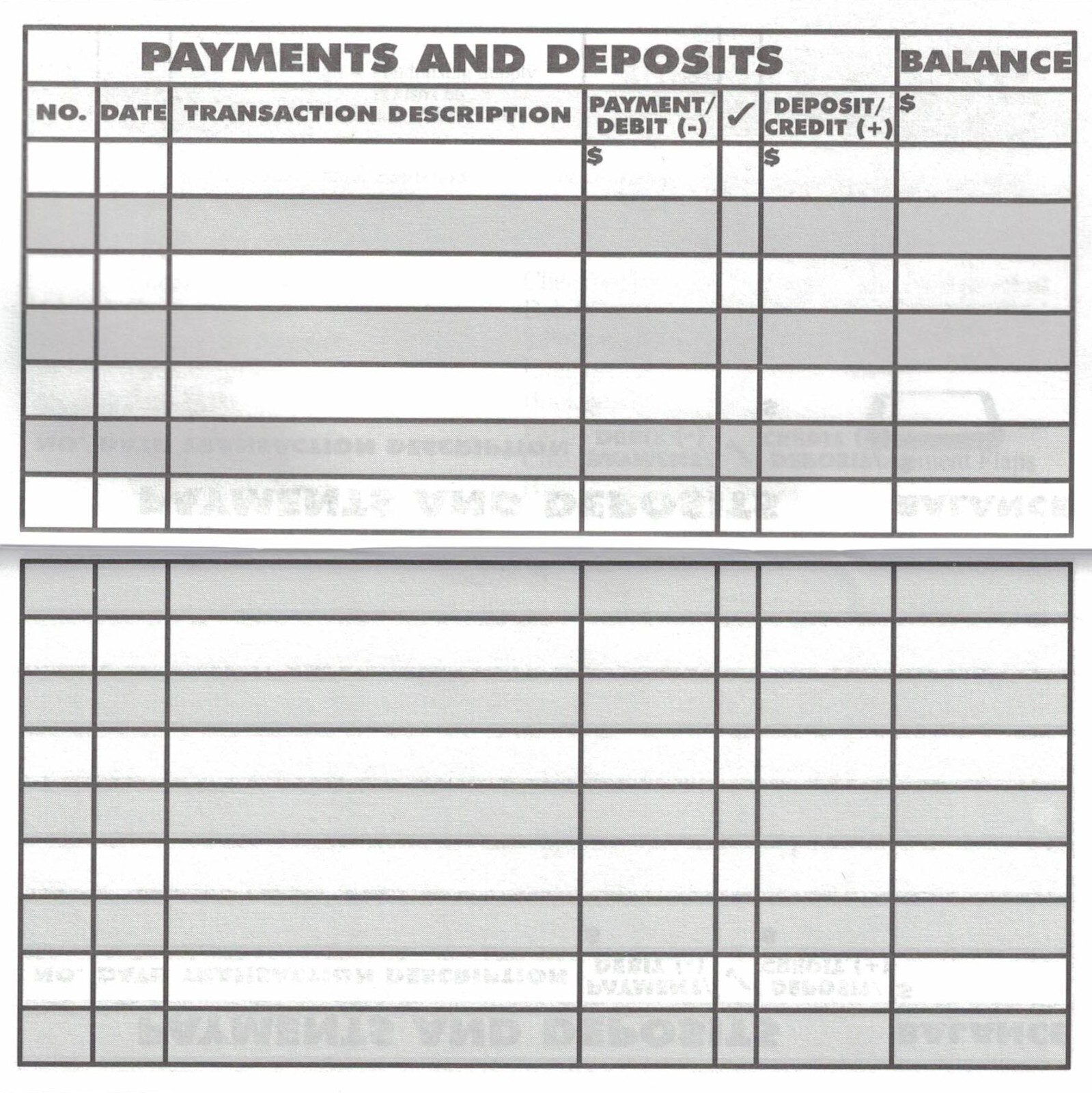 Large Print Low Vision Checkbook Transaction Registers Bank Book
